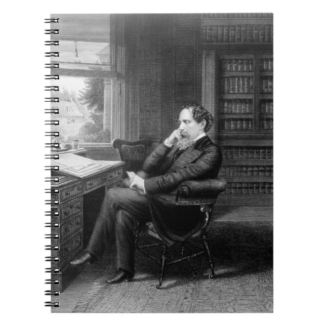 Caderno Espiral No Estudo de Charles Dickens (Frente)