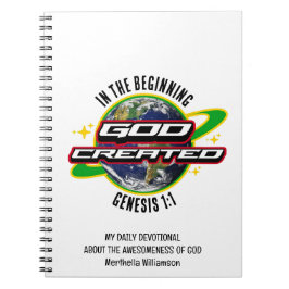 Caderno Espiral NO INÍCIO DEUS, Dia da Terra Cristã