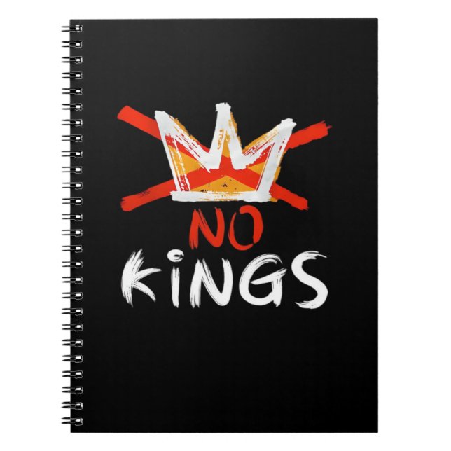 Caderno Espiral No King Funny Quote Retro Creative Style (Frente)