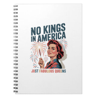 Caderno Espiral No Kings In America Fabulous Queens Pride 2025 Des