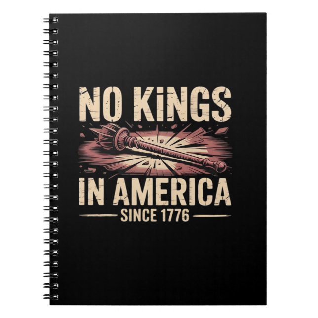 Caderno Espiral No Kings In America Since 1776 King Free Classic V (Frente)