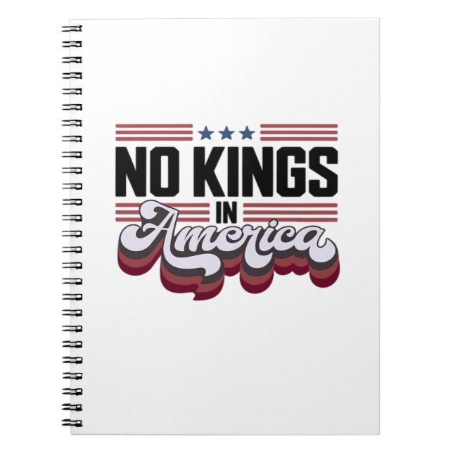 Caderno Espiral No Kings In America USA Retro Classic (Frente)