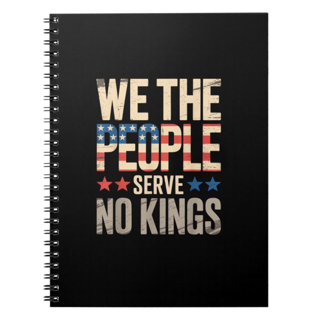 Caderno Espiral No Kings In America We The People (Frente)