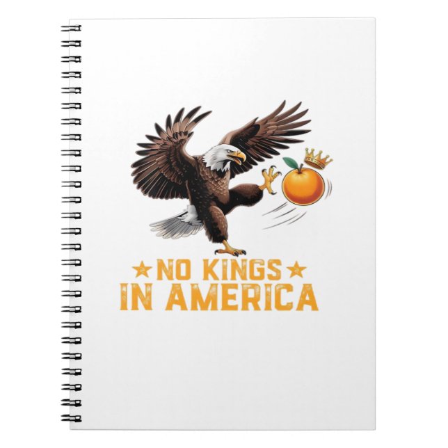 Caderno Espiral No Kings In America We The People Political Retro  (Frente)