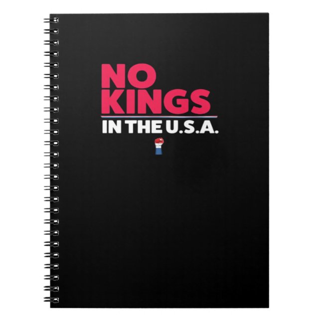 Caderno Espiral No Kings In The USA Trendy Graphic (Frente)