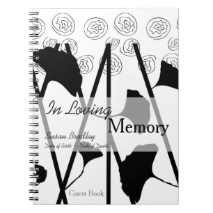 Caderno Espiral No Loving Memory Ginkgo 2 Memorial Guest Book