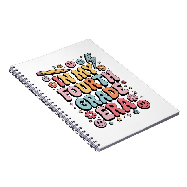 Caderno Espiral No meu quarto ano, 4° ano, voltando à escola (Lado Direito)