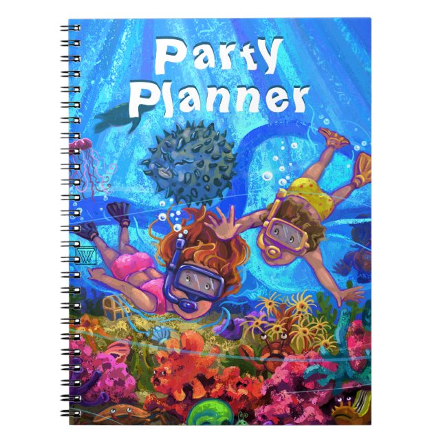 Caderno Espiral No Notebook Sea Party Planner (Frente)