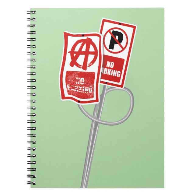 Caderno Espiral No parking anarchy sign (Frente)
