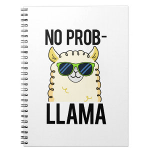 Caderno Espiral No-Prob-Llama Funny Legal Llama Pun