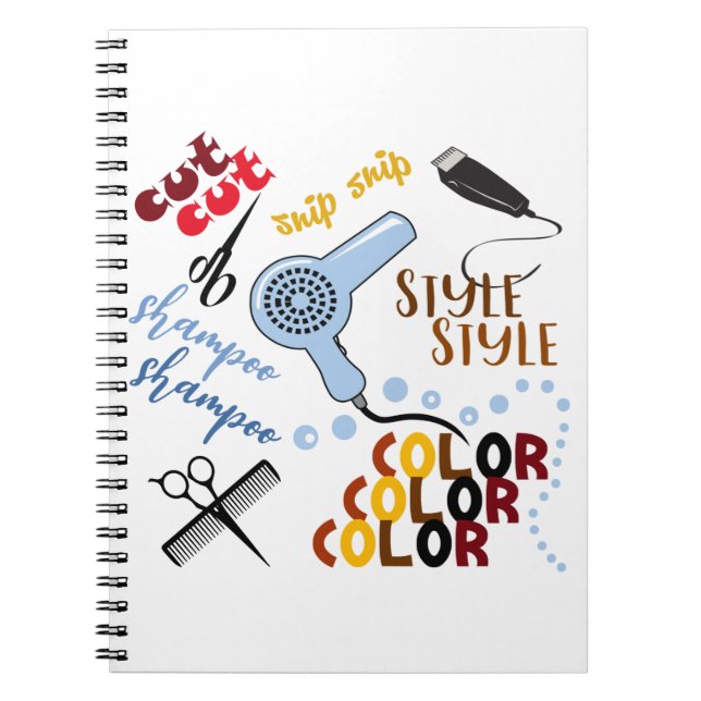 Caderno Espiral No Salão Do Cabelo (Frente)