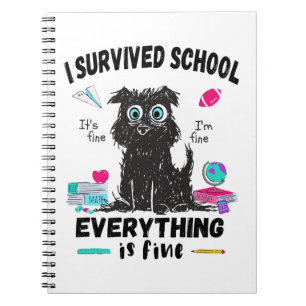 Caderno Espiral No último dia de escola, sobrevivi à escola