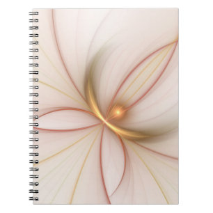 Caderno Espiral Nobre Arte Fractal De Cobre E Dourada Abstrato mod