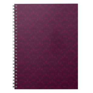 Caderno Espiral Nobre burgundy em estilo art déco.