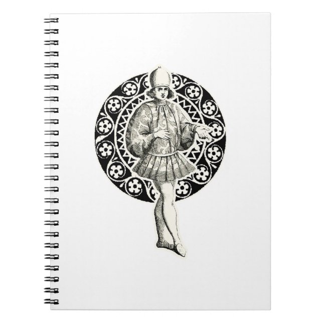 Caderno Espiral Nobre veneziana em roupas sofisticadas (Frente)