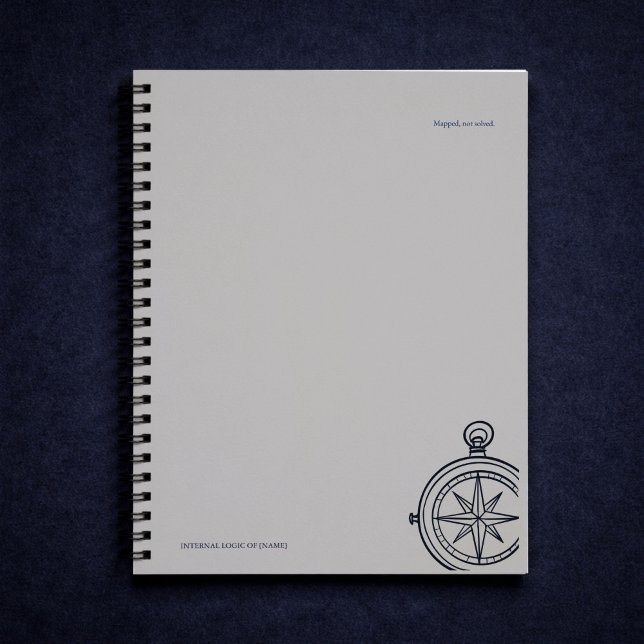 Caderno Espiral Nocturnal Study dark academia compass   (Criador carregado)