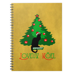 Caderno Espiral Noel de Chat Noir Joyeux