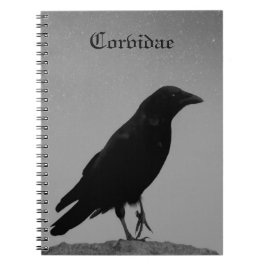 Caderno Espiral Noite com Corvidae