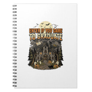 Caderno Espiral Noite da Academia Assombrada de Halloween