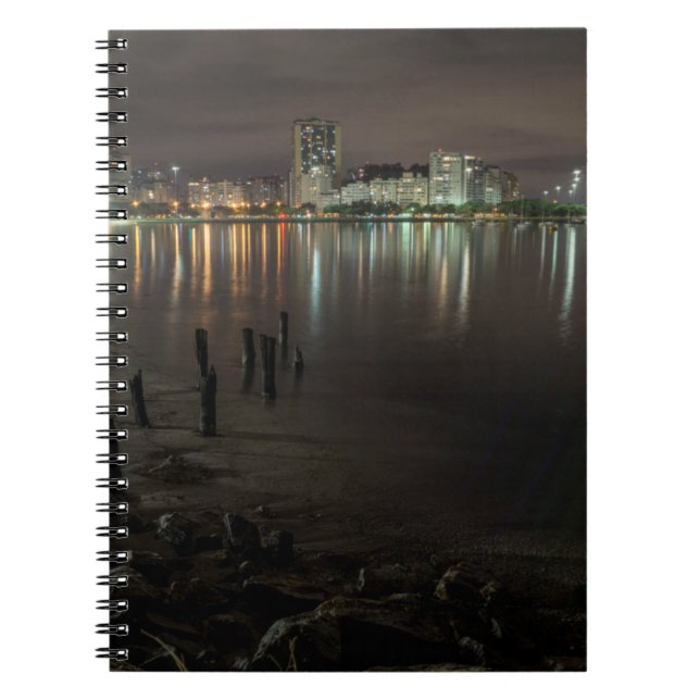 Caderno Espiral Noite da baía de Botafogo (Frente)