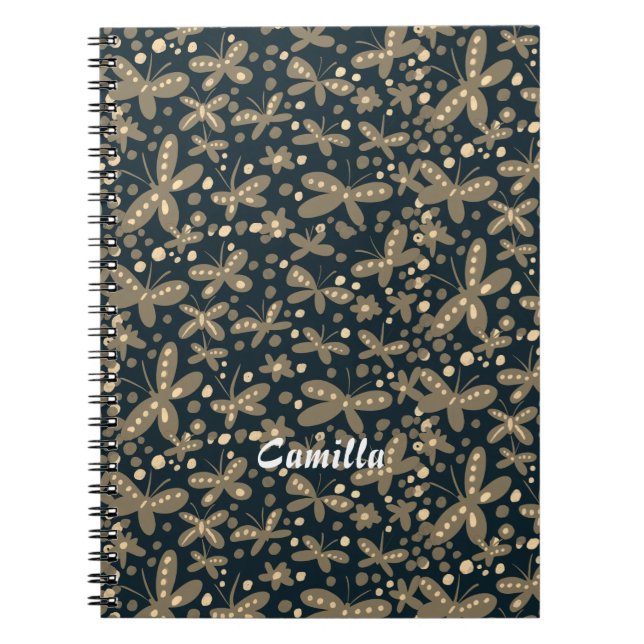 Caderno Espiral Noite de borboletas (Frente)