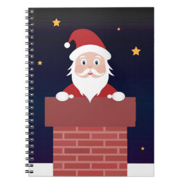 Caderno Espiral Noite de Natal do Papai Noel na Chaminé