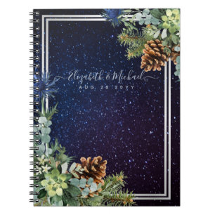 Caderno Espiral Noite estelar Eucalyptus Blue Thistle Winter