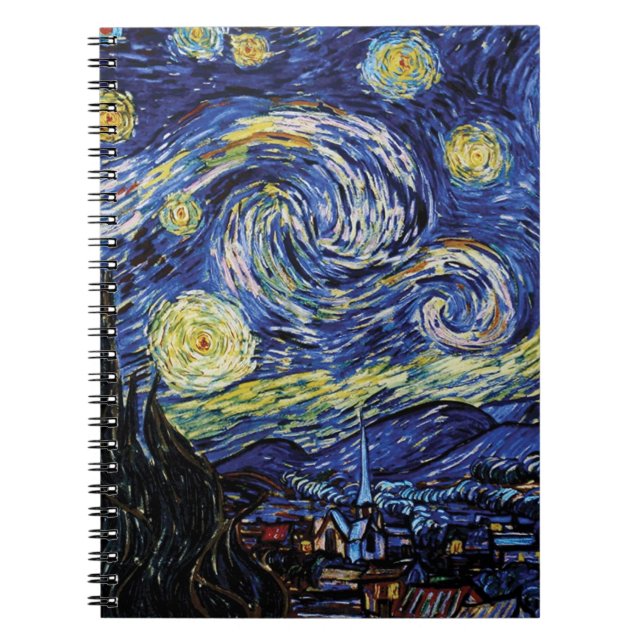 Caderno Espiral Noite Estrelada  (Frente)