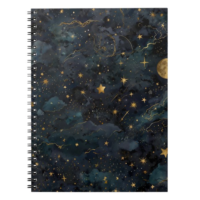Caderno Espiral Noite Estrelada Celestial (Frente)