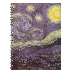 Caderno Espiral Noite estrelado por Vincent van Gogh, belas artes