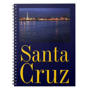 Caderno Espiral Noite no passeio à beira mar de Santa Cruz