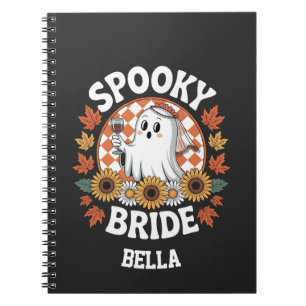 Caderno Espiral Noiva Assustadora Fantasma Halloween Personalizado