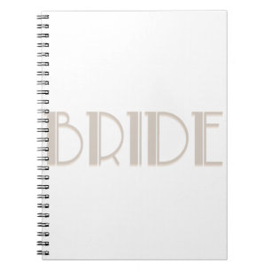 Caderno Espiral Noiva Bachelorette Bride a ser retrô