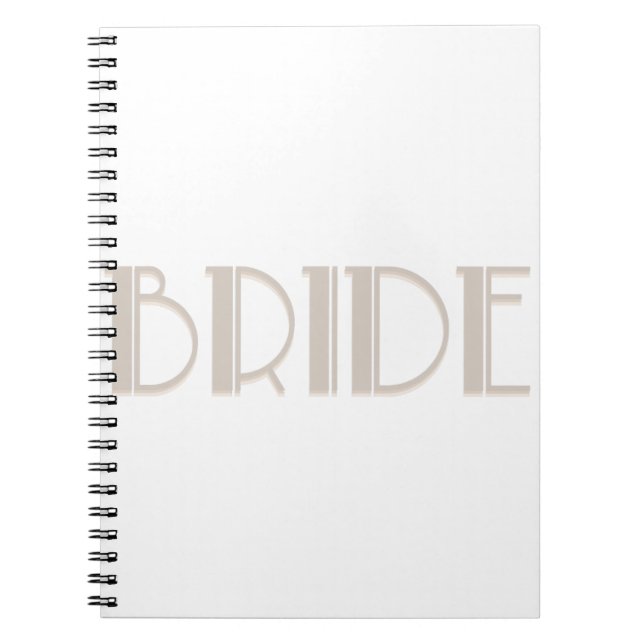 Caderno Espiral Noiva Bachelorette Bride a ser retrô (Frente)