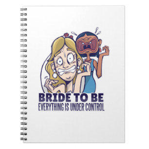 Caderno Espiral Noiva Engraçada De Estar Tudo Sob Controle Present