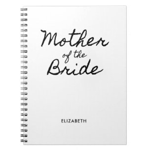 Caderno Espiral Noiva Mãe Caligrafia Casual Preta