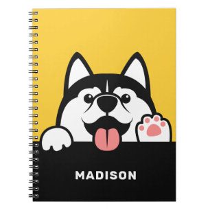 Caderno Espiral Nome aduaneiro Siberian Husky Cujo