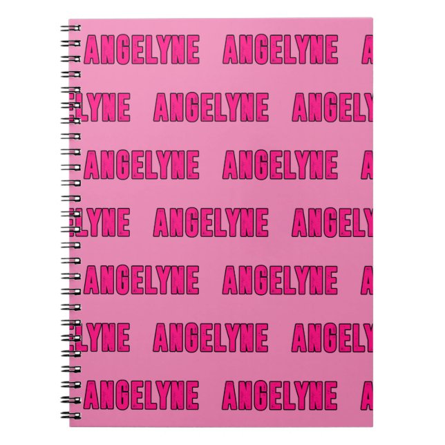 Caderno Espiral nome Angelyne (Frente)