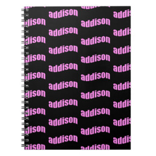 Caderno Espiral Nome da addison, para Addison