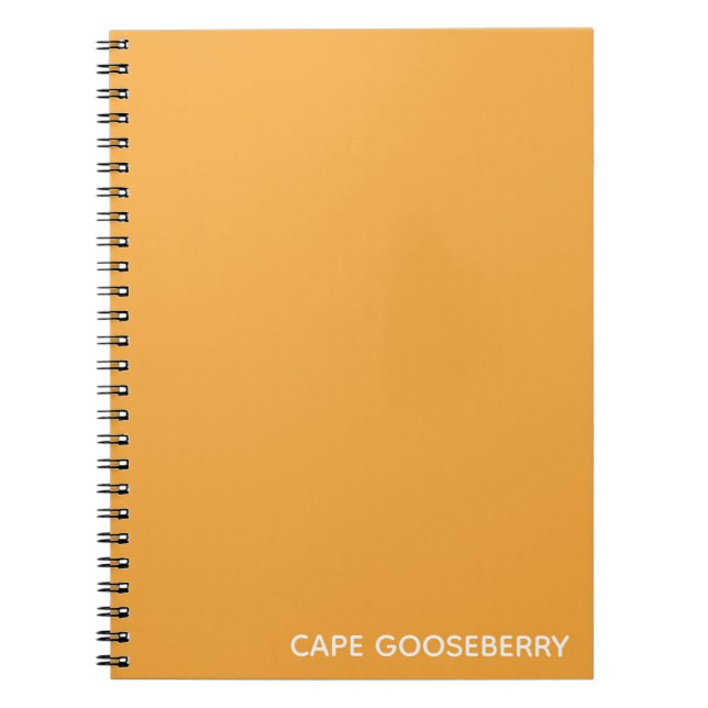 Caderno Espiral Nome da cor amarela de Cape Gooseberry (Frente)