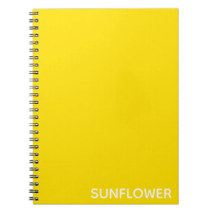 Caderno Espiral Nome da Cor Amarelo do Girassol