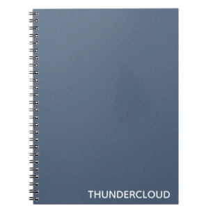 Caderno Espiral Nome da Cor da cinza Azul da Thundercloud
