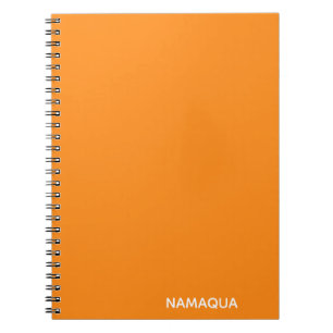 Caderno Espiral Nome da cor laranja Namaqua