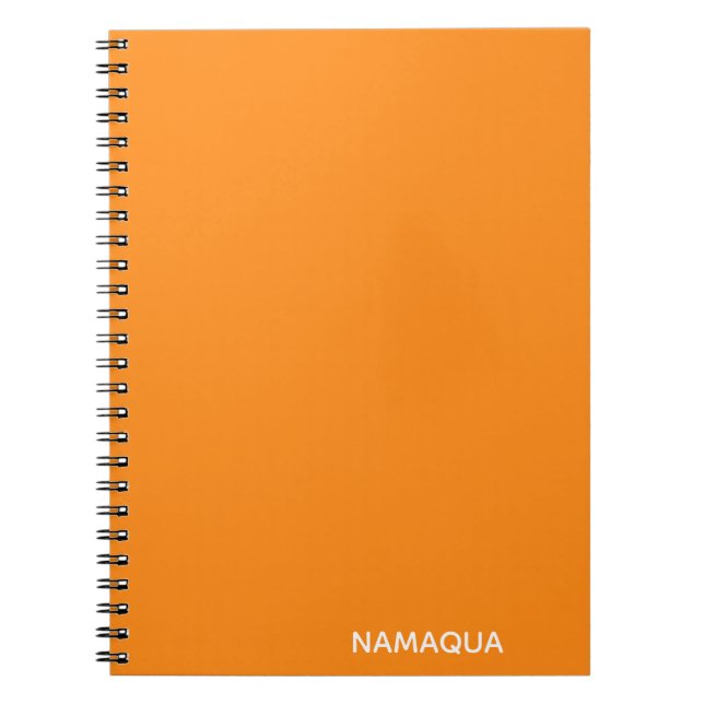 Caderno Espiral Nome da cor laranja Namaqua (Frente)