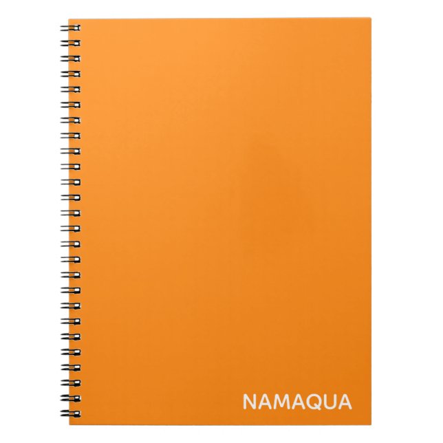 Caderno Espiral Nome da cor laranja Namaqua (Frente)