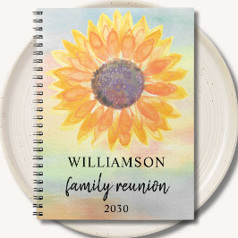 Caderno Espiral Nome da família personalizada Reunião da família S