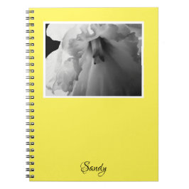 Caderno Espiral Nome Daffodil Black and White Photoographic