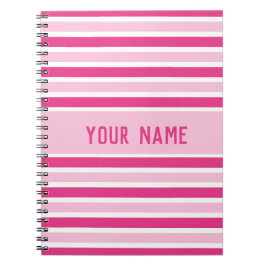 Caderno Espiral Nome das faixas brancas e cor-de-rosa e pré-disque