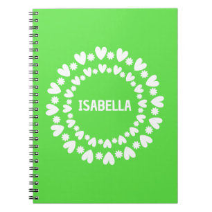Caderno Espiral Nome Das Flores E Corações