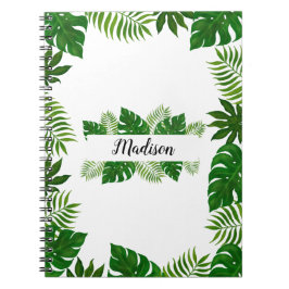 Caderno Espiral Nome das Folhas Tropicais